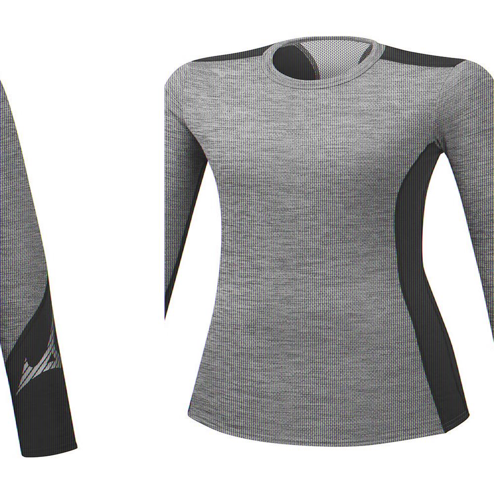 Mizuno Women's Sweashirt Virtual Body G2 Crew Grey/Black - ABNUSPF-15